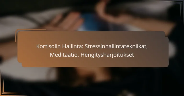 Kortisolin Hallinta: Stressinhallintatekniikat, Meditaatio, Hengitysharjoitukset