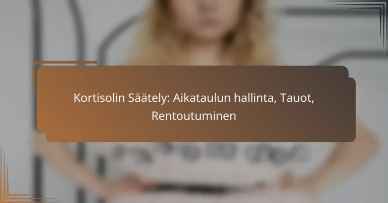 Kortisolin Säätely: Aikataulun hallinta, Tauot, Rentoutuminen