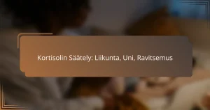 Kortisolin Säätely: Liikunta, Uni, Ravitsemus