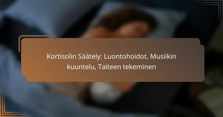 Kortisolin Säätely: Luontohoidot, Musiikin kuuntelu, Taiteen tekeminen