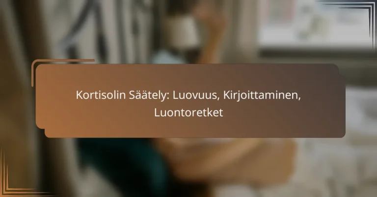 Kortisolin Säätely: Luovuus, Kirjoittaminen, Luontoretket